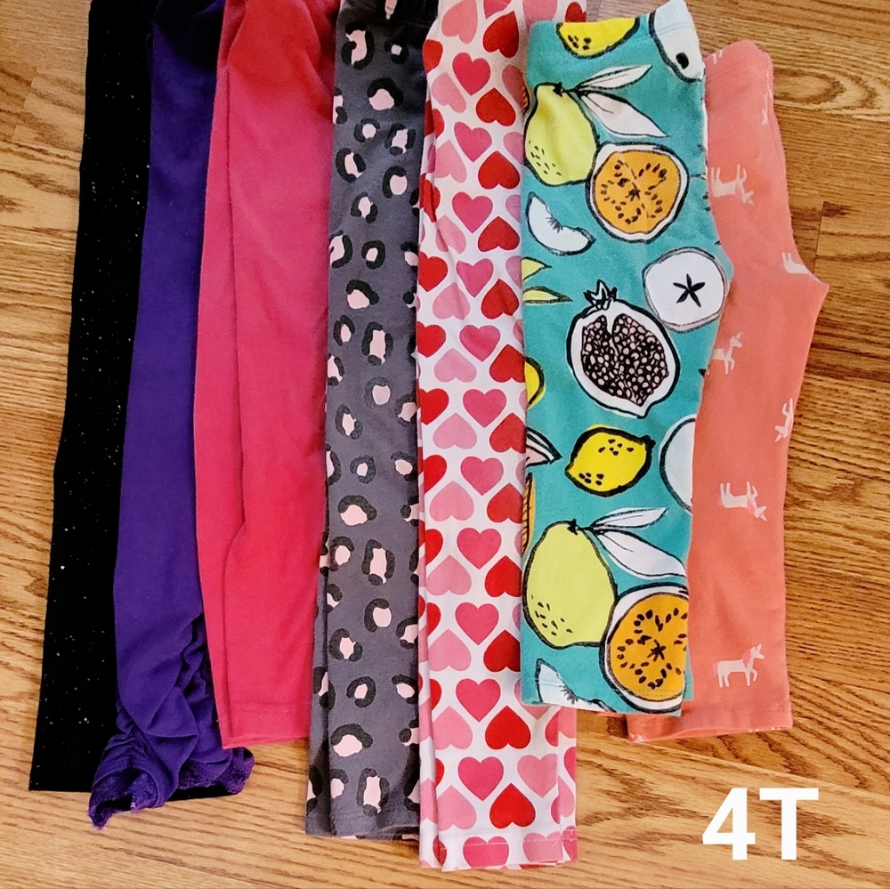 4T Leggings LOT - 7 pair